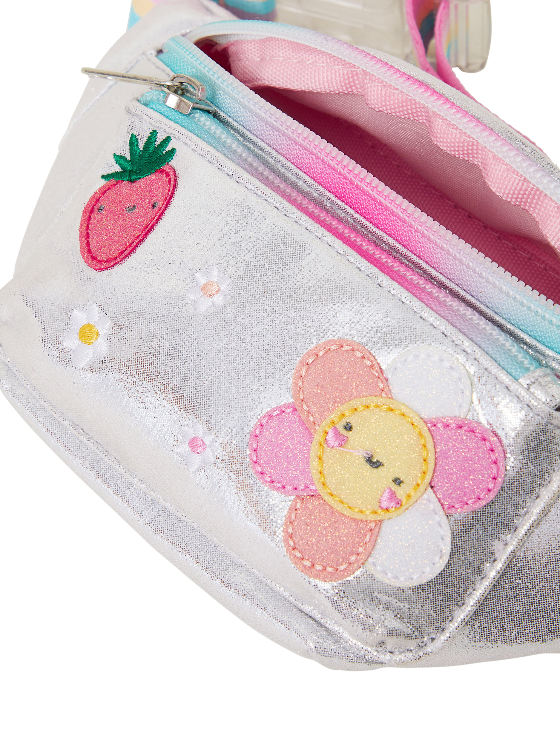 Product image 3 of 3, which shows Angels by Accessorize Kids' Belt Bag, Silver