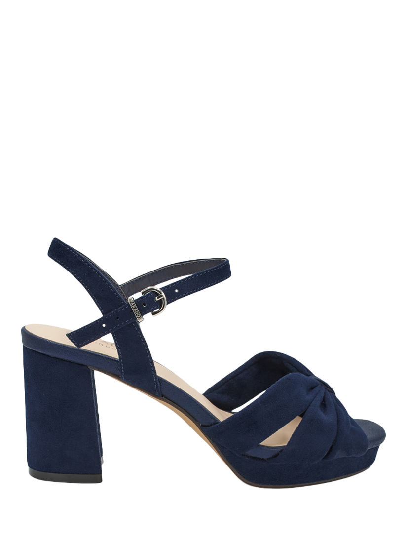 Product image 1 of 5, which shows Paradox London Nerita Wide Fit Platform Heeled Sandals, Navy, 3