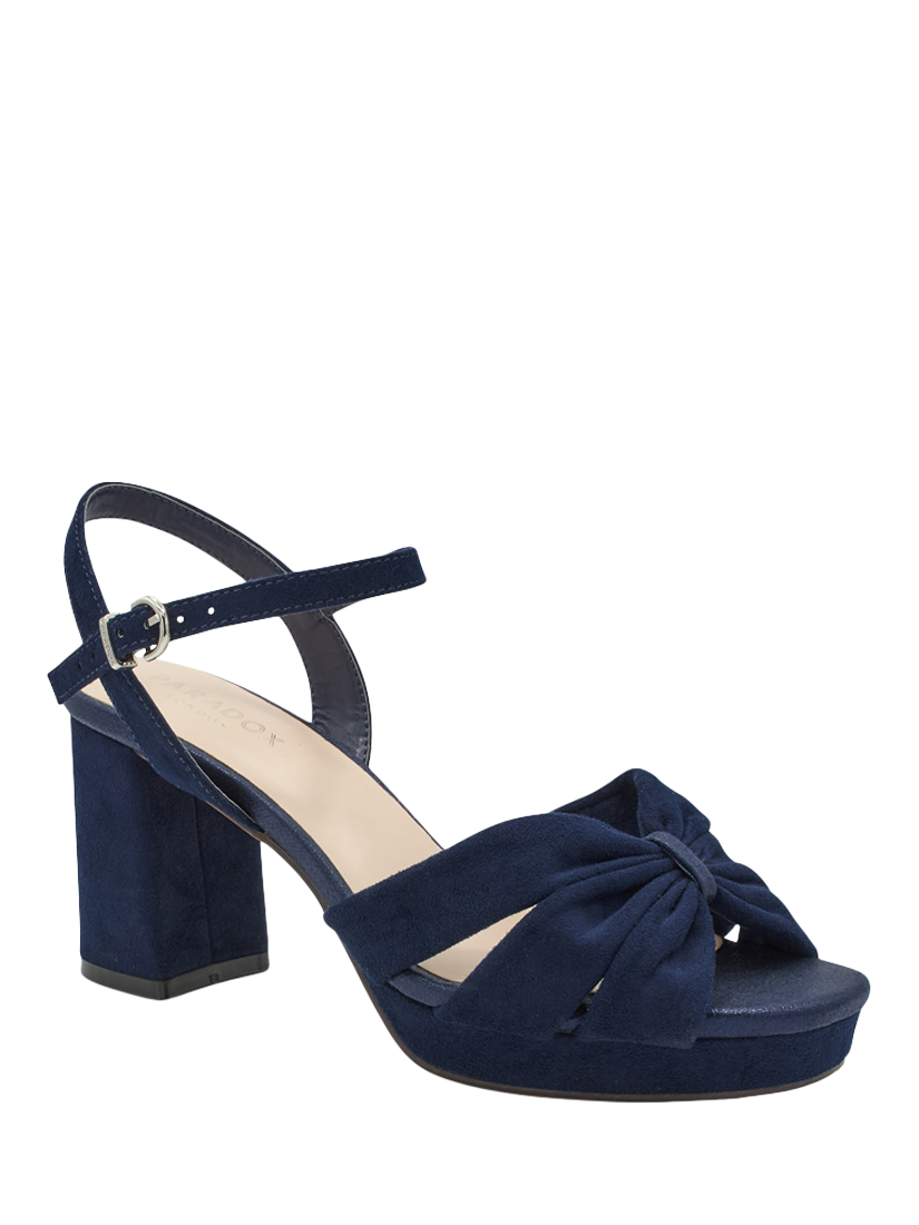 Product image 4 of 5, which shows Paradox London Nerita Wide Fit Platform Heeled Sandals, Navy, 3