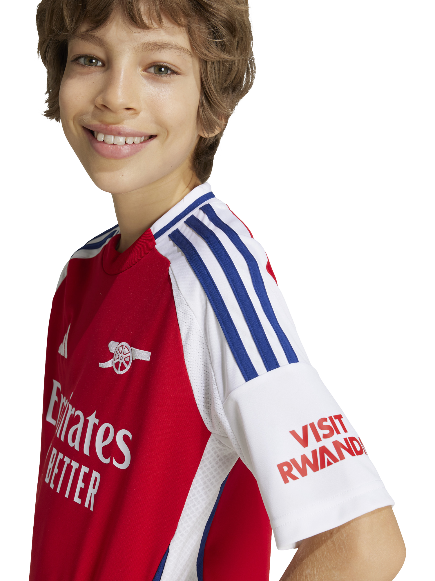 Product image 3 of 7, which shows adidas Kids' Arsenal Home Jersey, Red/White, 7-8 years