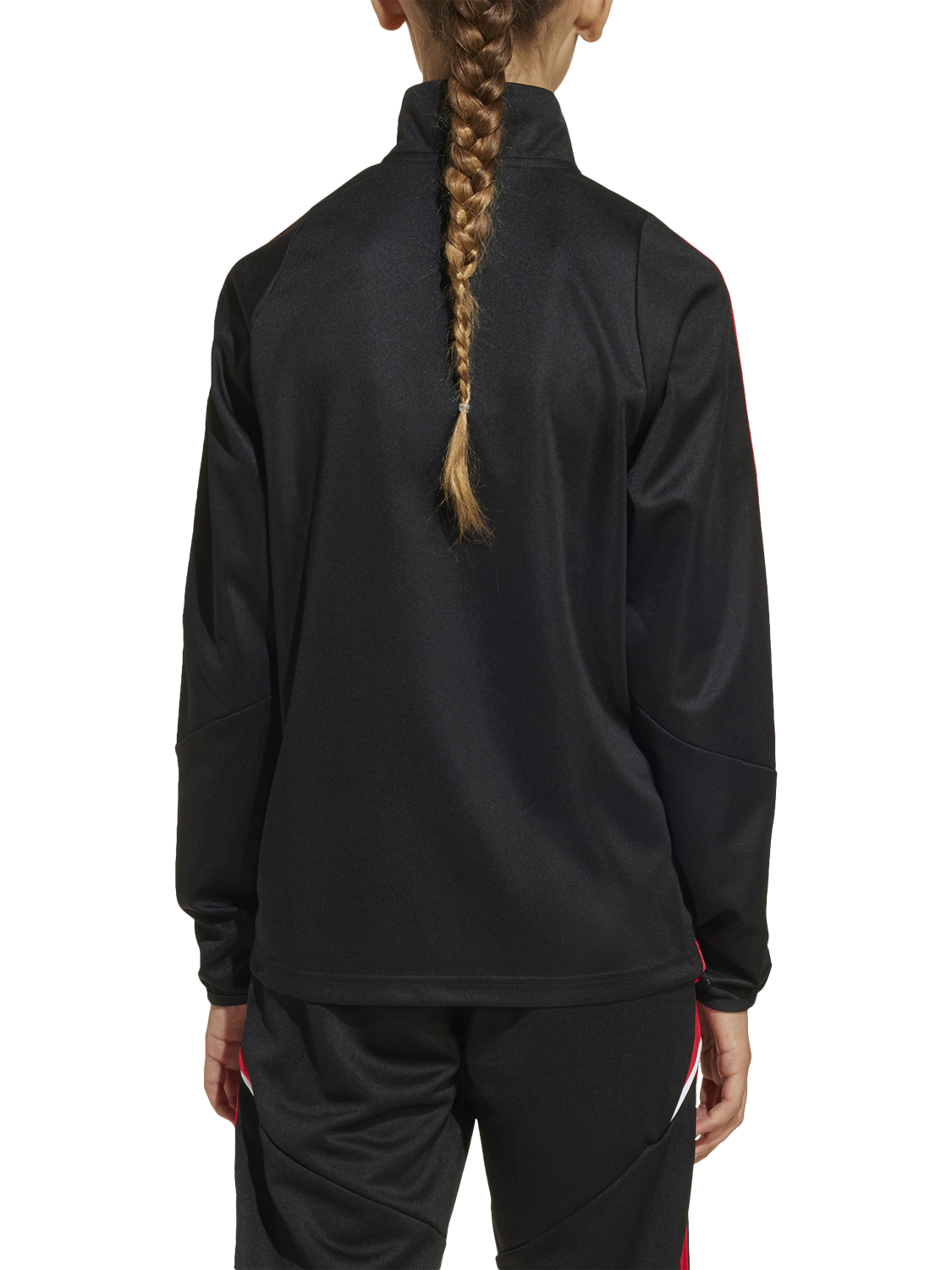 Product image 5 of 6, which shows adidas Kids' Tiro 24 Zip-Up Training Top, Black/Ruby, 5-6 years