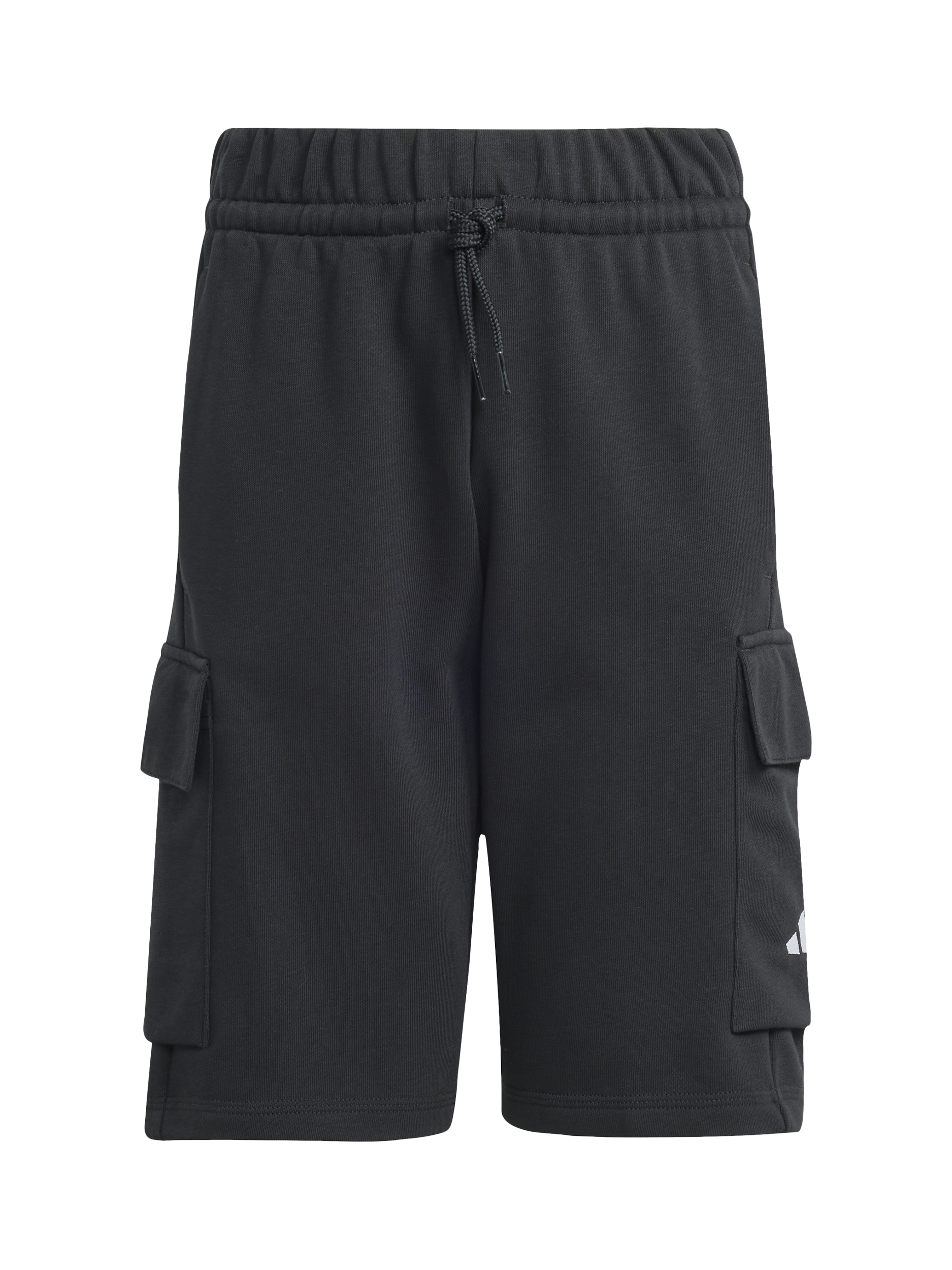 Product image 6 of 6, which shows adidas Kids' Logo Cargo Shorts, Black/White, 7-8 years