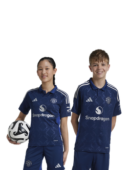 adidas Kids' Manchester United Football Club Away Jersey Top, Night Indigo - view 2, Night Indigo