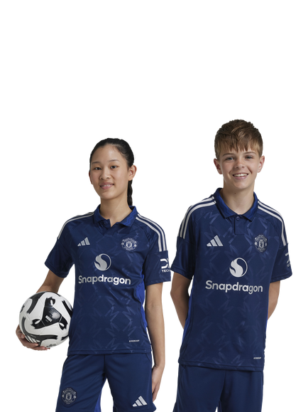 adidas Kids' Manchester United Football Club Away Jersey Top, Night Indigo - view 2, Night Indigo