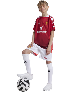 adidas Kids' Manchester United Football Club Home Jersey Top, Red