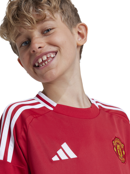 adidas Kids' Manchester United Football Club Home Jersey Top - view 2, Red