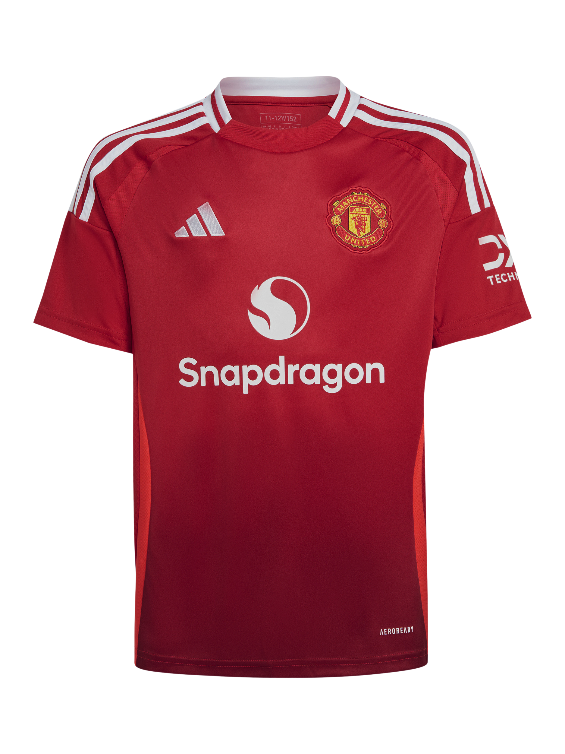 Product image 4 of 5, which shows adidas Kids' Manchester United Football Club Home Jersey Top, Red, 7-8 years
