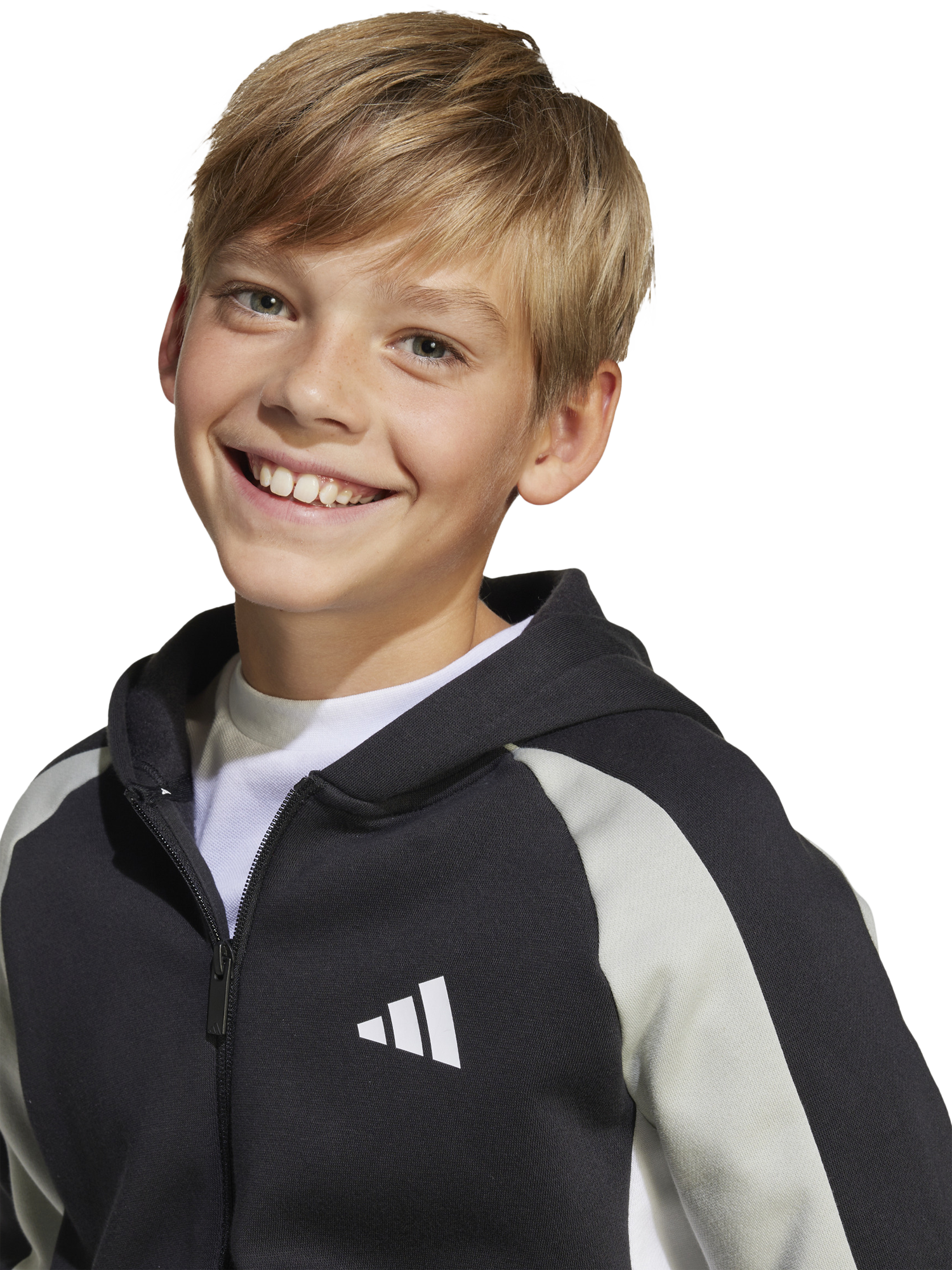 Product image 2 of 7, which shows adidas Kids' Tracksuit, Black/White, 7-8 years