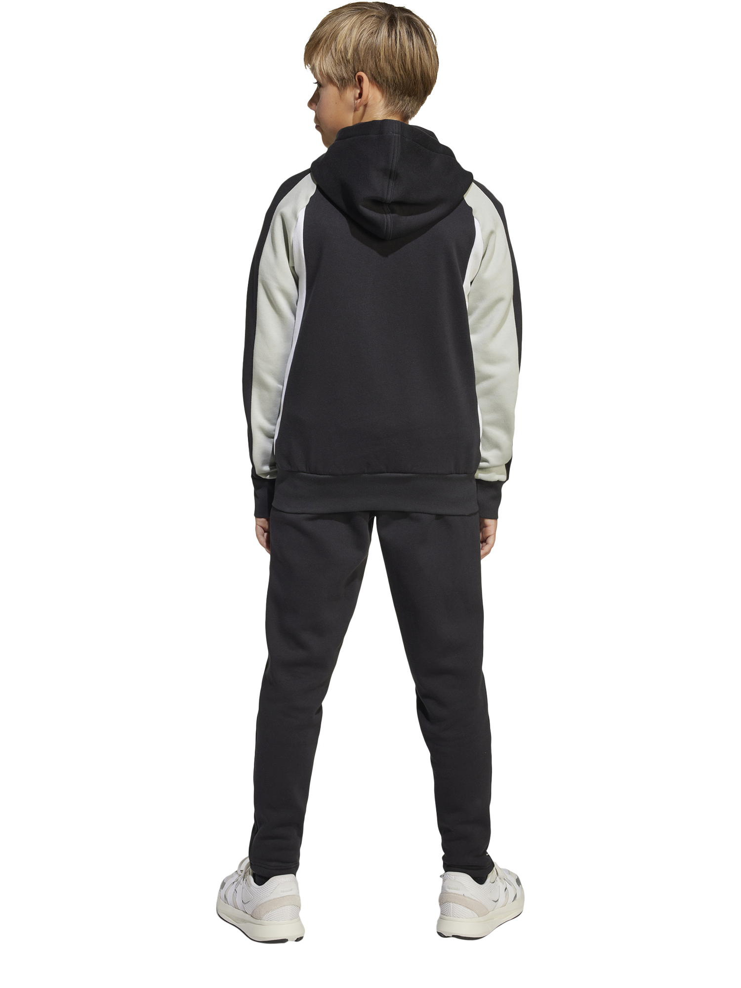 Product image 4 of 7, which shows adidas Kids' Tracksuit, Black/White, 7-8 years