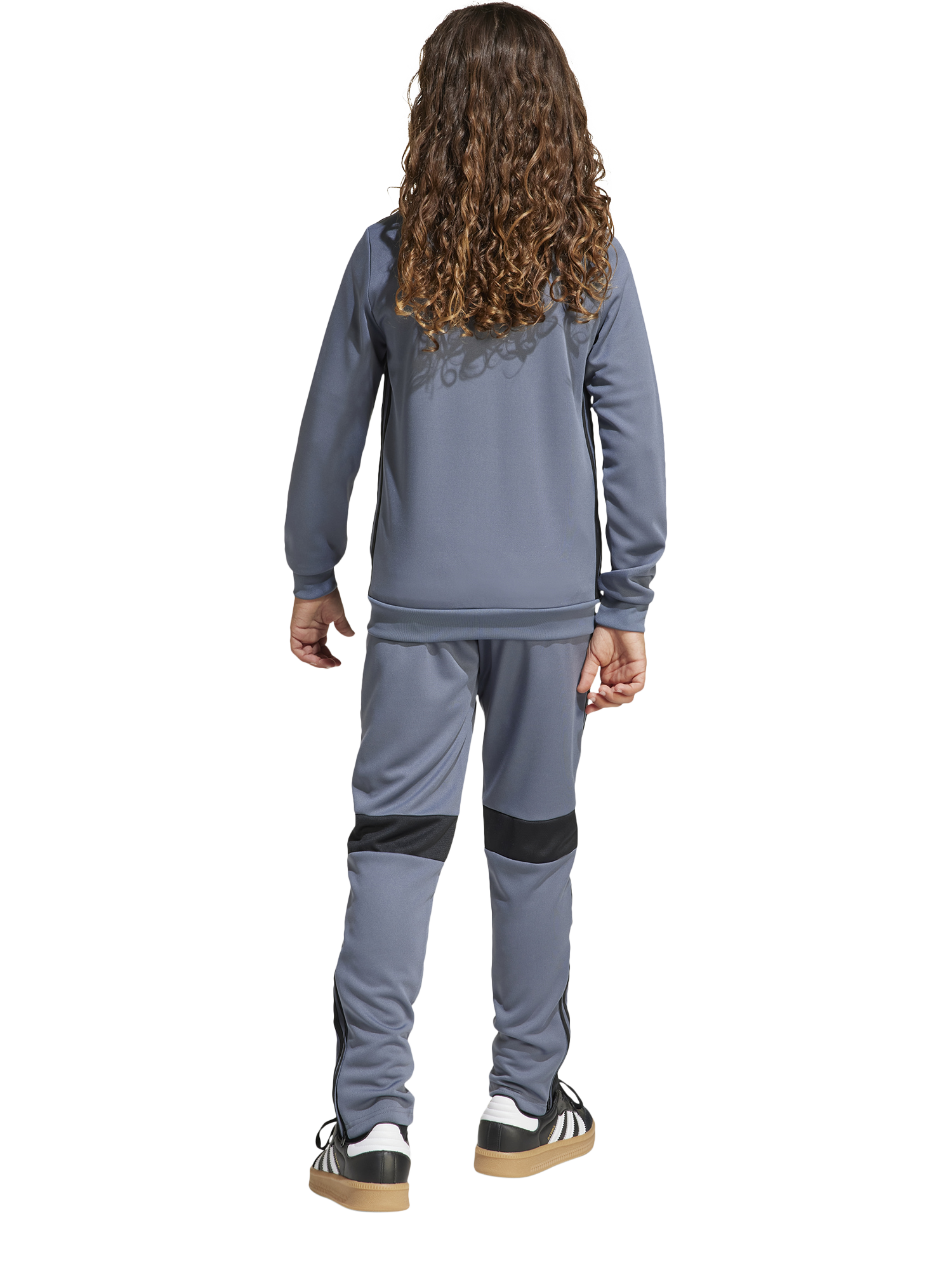 Product image 5 of 8, which shows adidas Kids' Tiro Tracksuit, Onix/Orange, 7-8 years