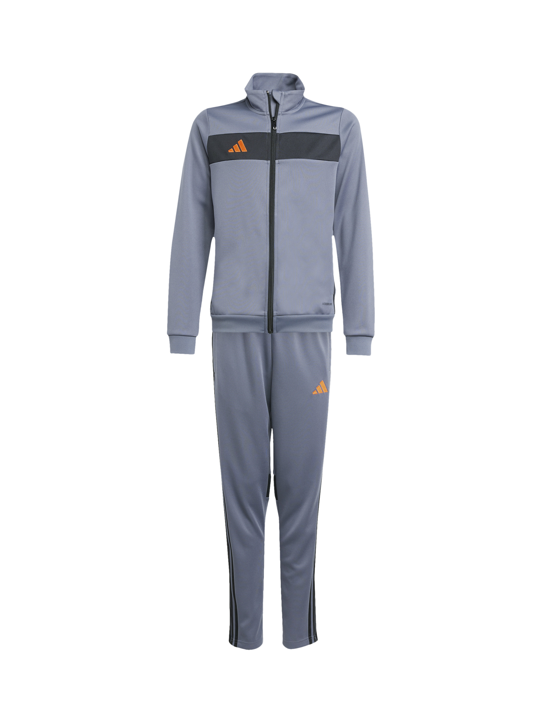 Product image 6 of 8, which shows adidas Kids' Tiro Tracksuit, Onix/Orange, 7-8 years