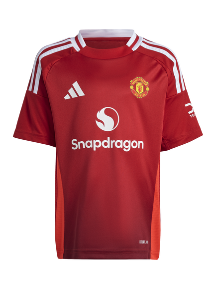 adidas Kids' Manchester United Football Club Home Kit, Set of 3, Red, Red
