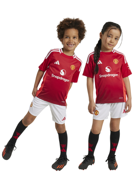 adidas Kids' Manchester United Football Club Home Kit, Set of 3, Red - view 2, Red