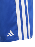 adidas Kids' 3 Stripe Swim Shorts, Royal Blue/White