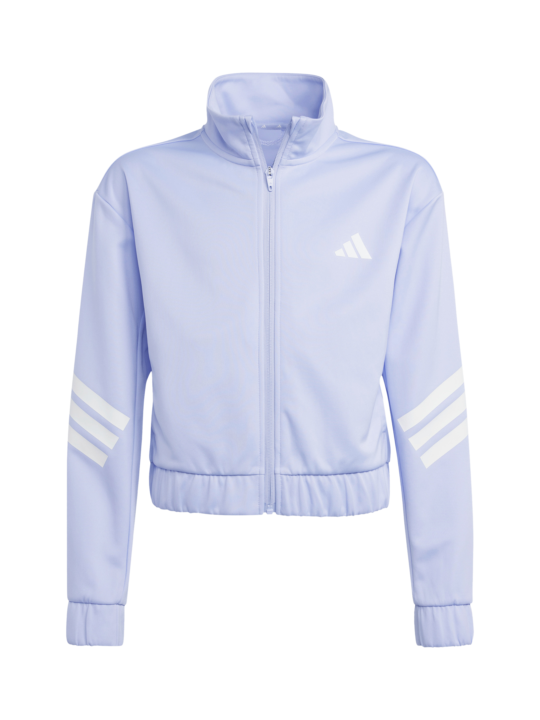 Product image 5 of 5, which shows adidas Kids' Track Zip-Up Top, Violet/White, 5-6 years