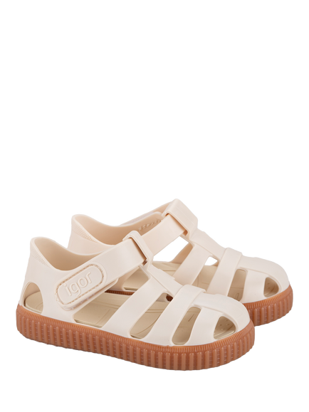IGOR Kids' Nico Caramelo Jelly Sandals, Off White - view 2, Off White