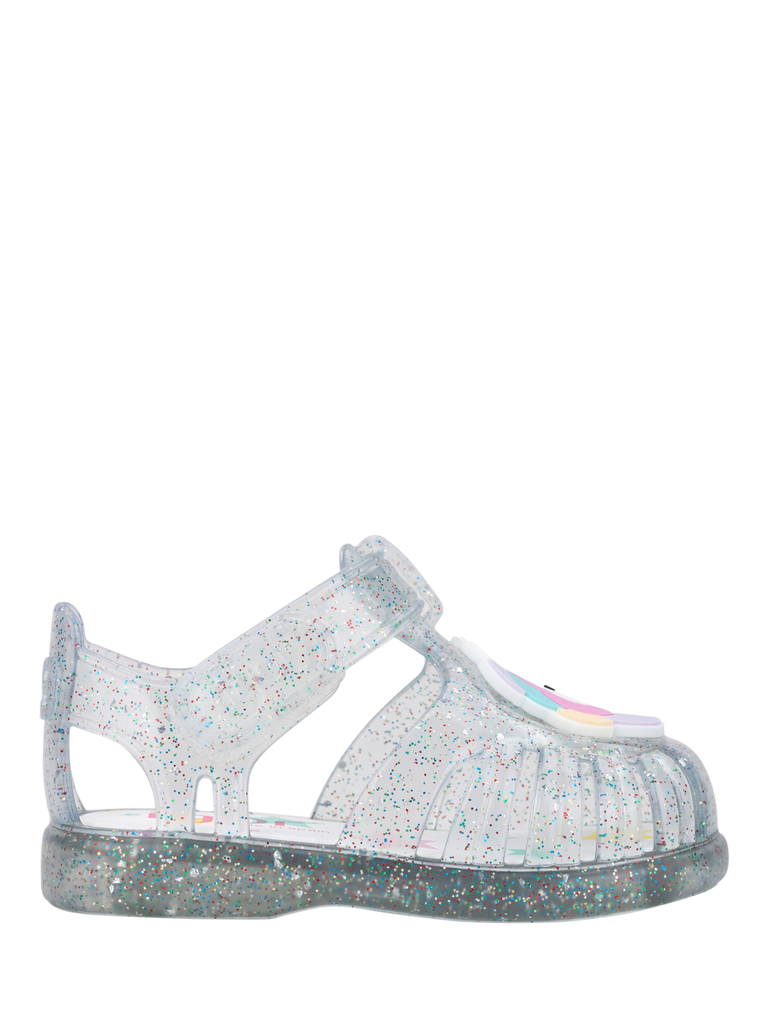 Product image 1 of 4, which shows IGOR Kids' Tobby Jelly Sandals, Clear Glitter, EU20