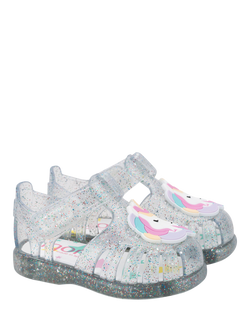 IGOR Kids' Tobby Jelly Sandals, Clear Glitter - view 2, Clear Glitter