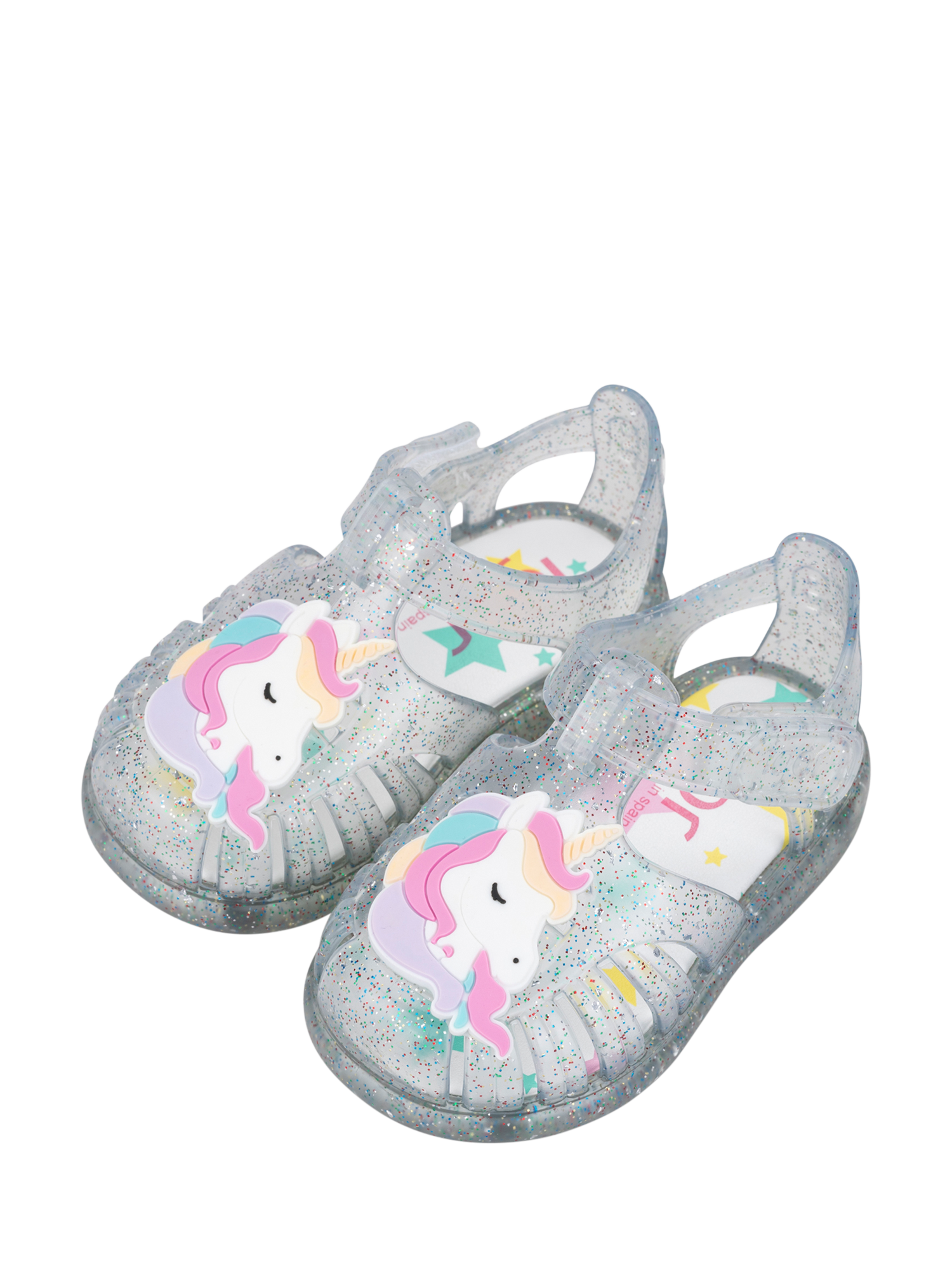 Product image 4 of 4, which shows IGOR Kids' Tobby Jelly Sandals, Clear Glitter, EU20