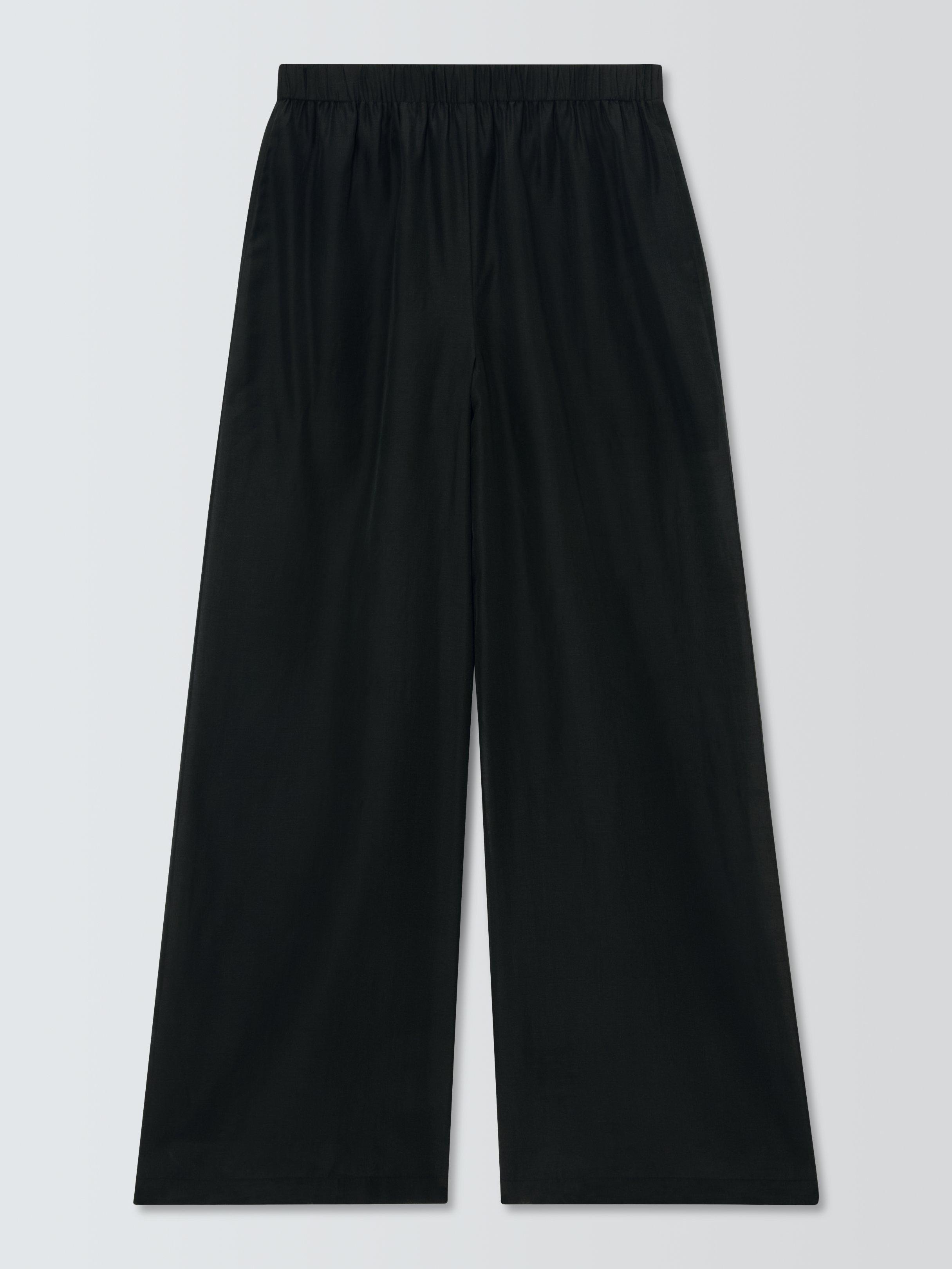 Product image 4 of 6, which shows John Lewis ANYDAY Plain Sheer Trousers, Black, 8