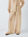 John Lewis ANYDAY Plain Sheer Trousers, Black, Beige