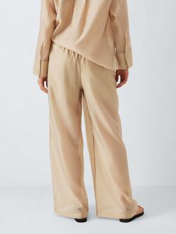 John Lewis ANYDAY Plain Sheer Trousers, Black - view 2, Beige