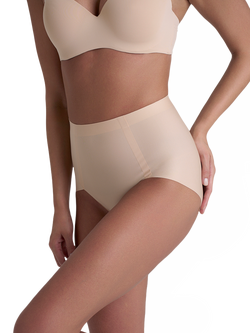 Bye Bra Smooth Essentials Mid Waist Knickers, Pack of 2 - view 2, Beige