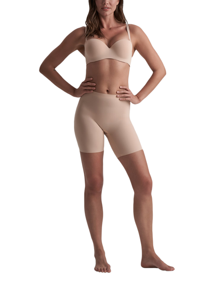 Bye Bra Smooth Essentials Mid Waist Short Knickers, Beige - view 2, Beige