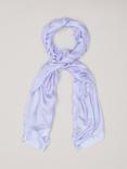 Phase Eight Satin Trim Scarf, Pale Blue