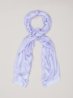 Phase Eight Satin Trim Scarf, Pale Blue