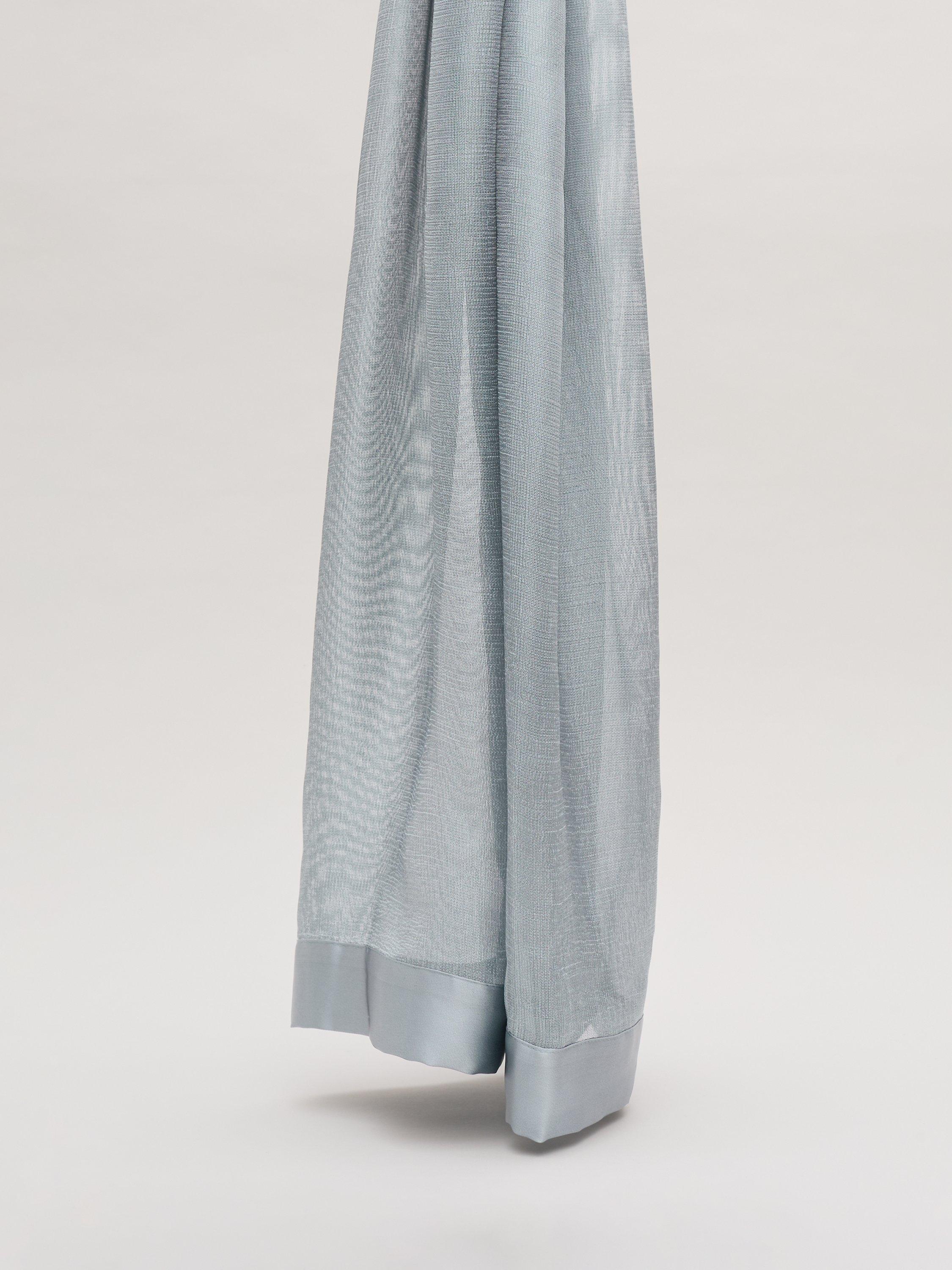 Product image 2 of 11, which shows Phase Eight Satin Trim Scarf, Pale Green