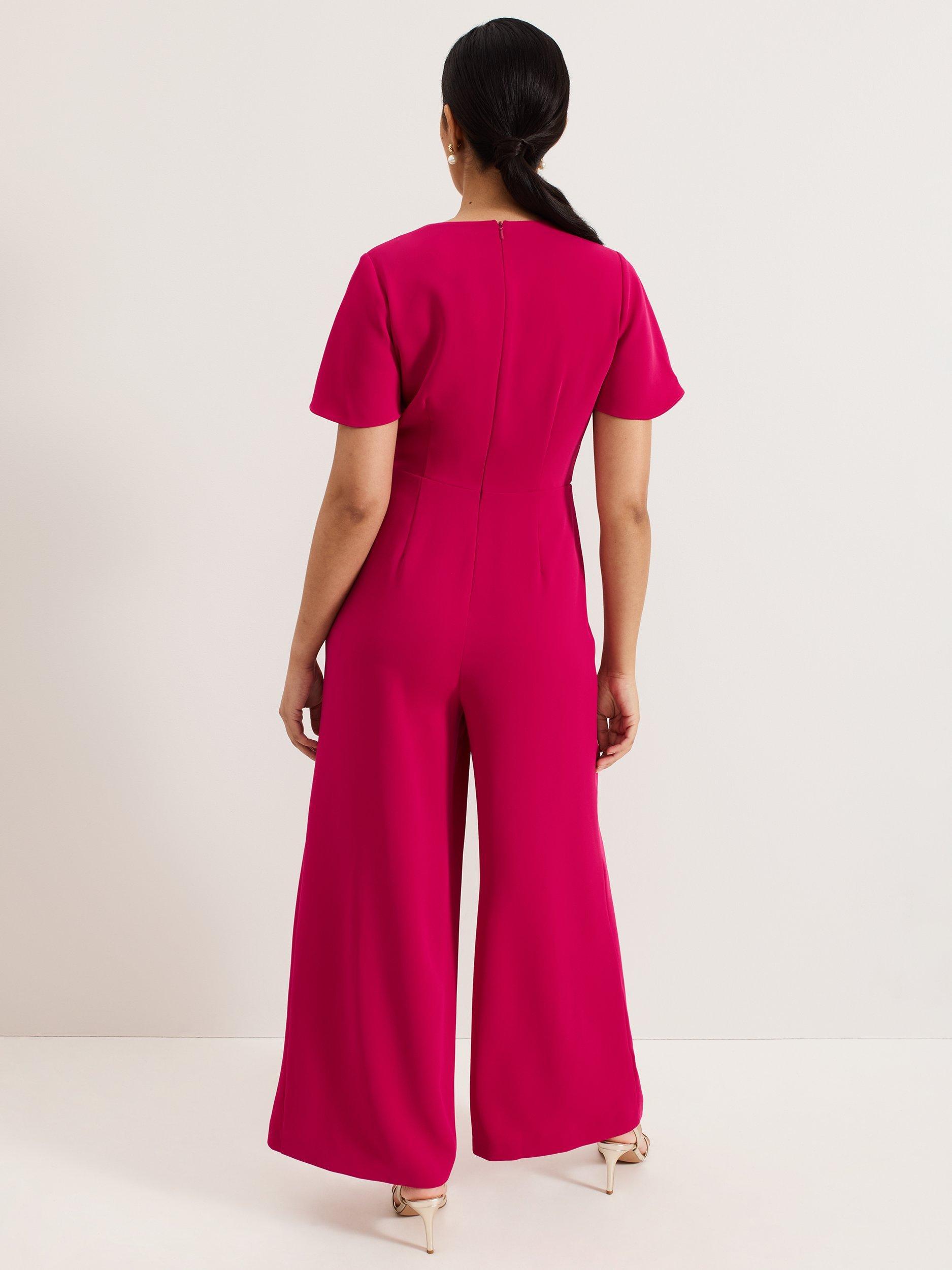 Phase Eight Petite Julissa Wide Leg Jumpsuit, Pink