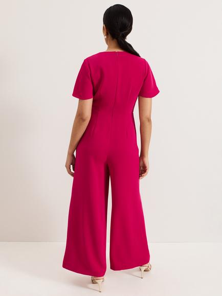 Phase Eight Petite Julissa Wide Leg Jumpsuit - view 2, Pink