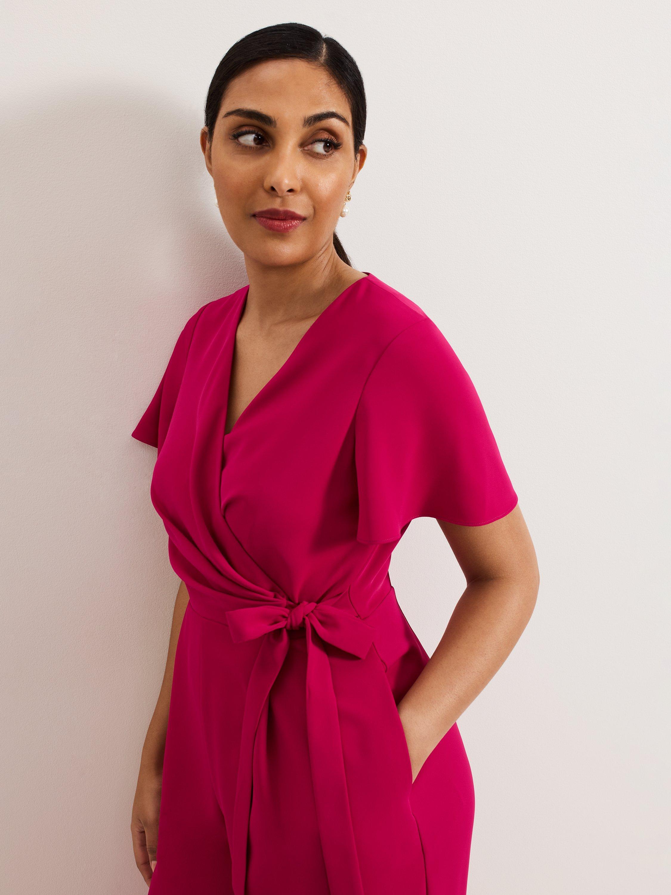 Phase Eight Petite Julissa Wide Leg Jumpsuit, Pink