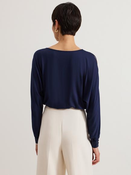 Phase Eight Alora Abstract Print Top, Navy - view 2, Navy