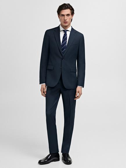 Mango Milan Blazer, Navy - view 2, Navy