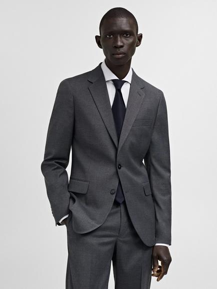Mango Milan Blazer, Grey, Grey
