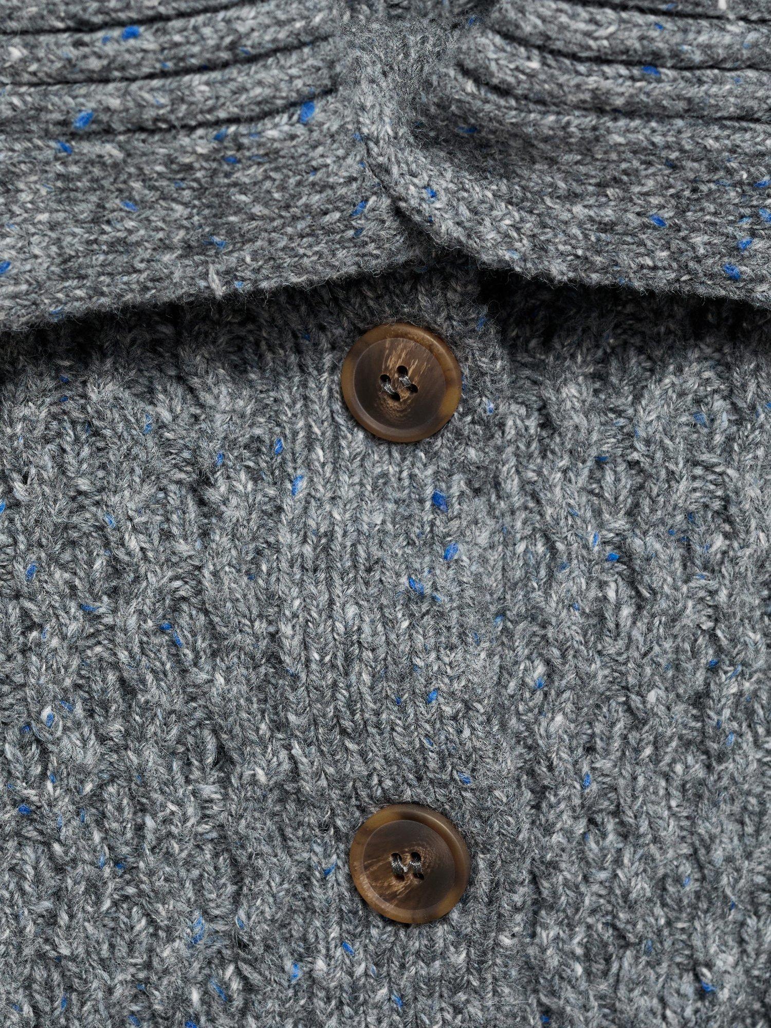 Product image 8 of 8, which shows Mango Trenzon Cale Knit Cardigan, Grey, S