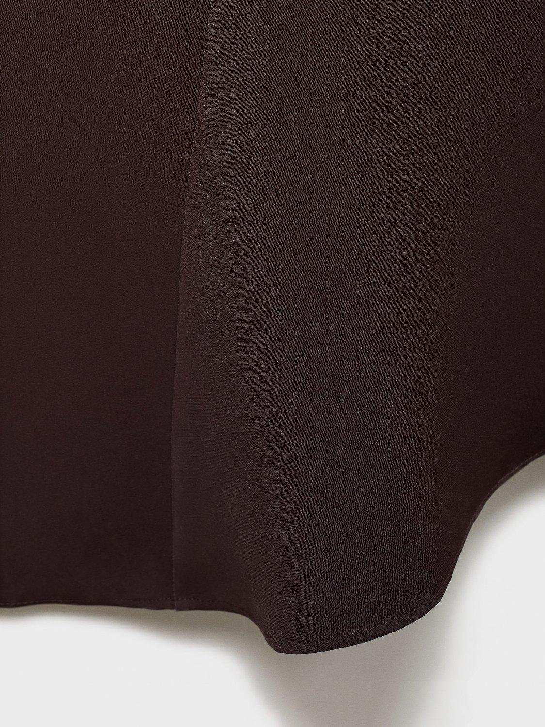 Product image 5 of 7, which shows Mango Gala Drape Dress, Brown, 10