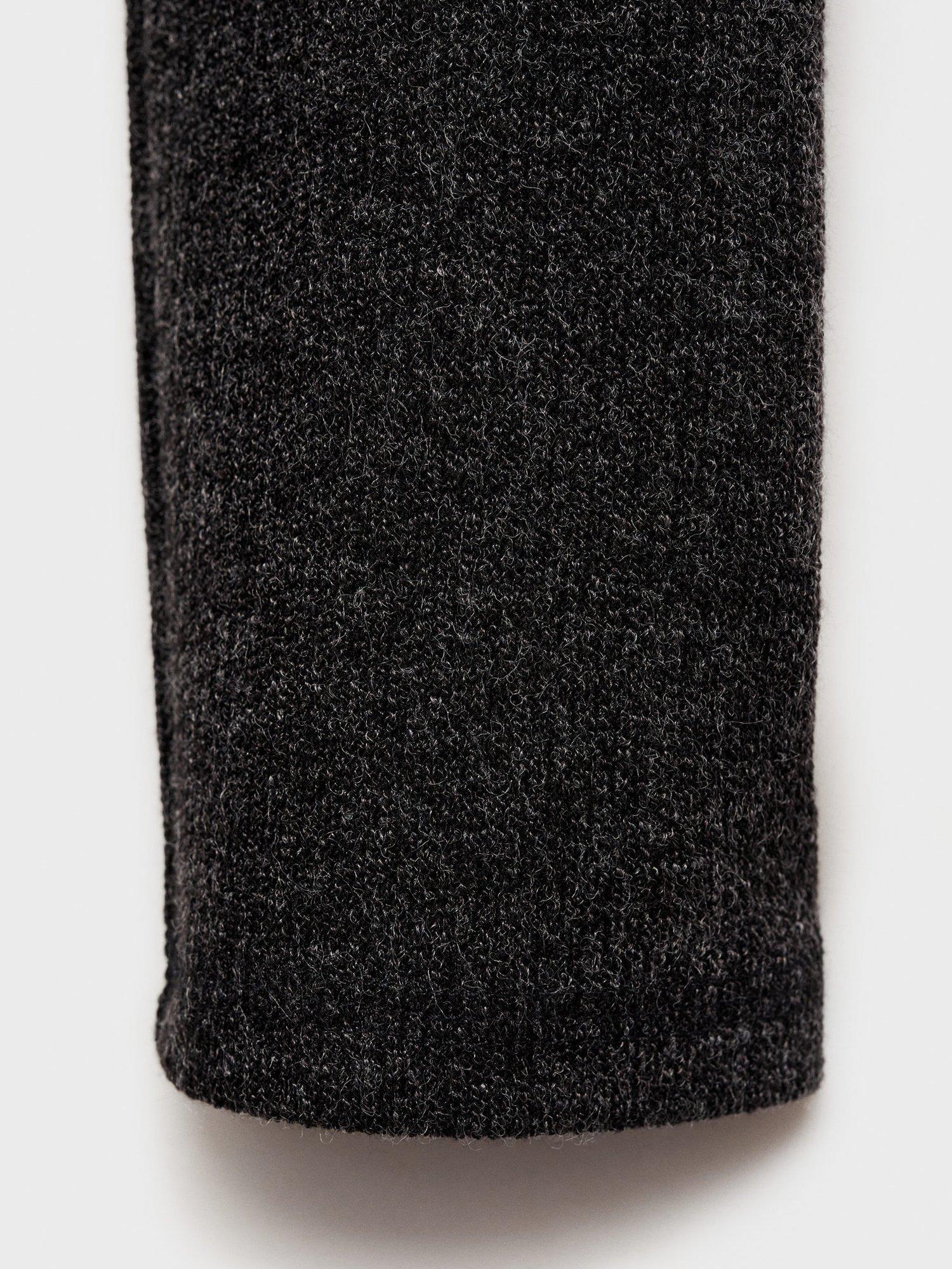 Product image 5 of 7, which shows Mango Gino Roll Neck Fitted Jumper Dress, Charcoal, 12