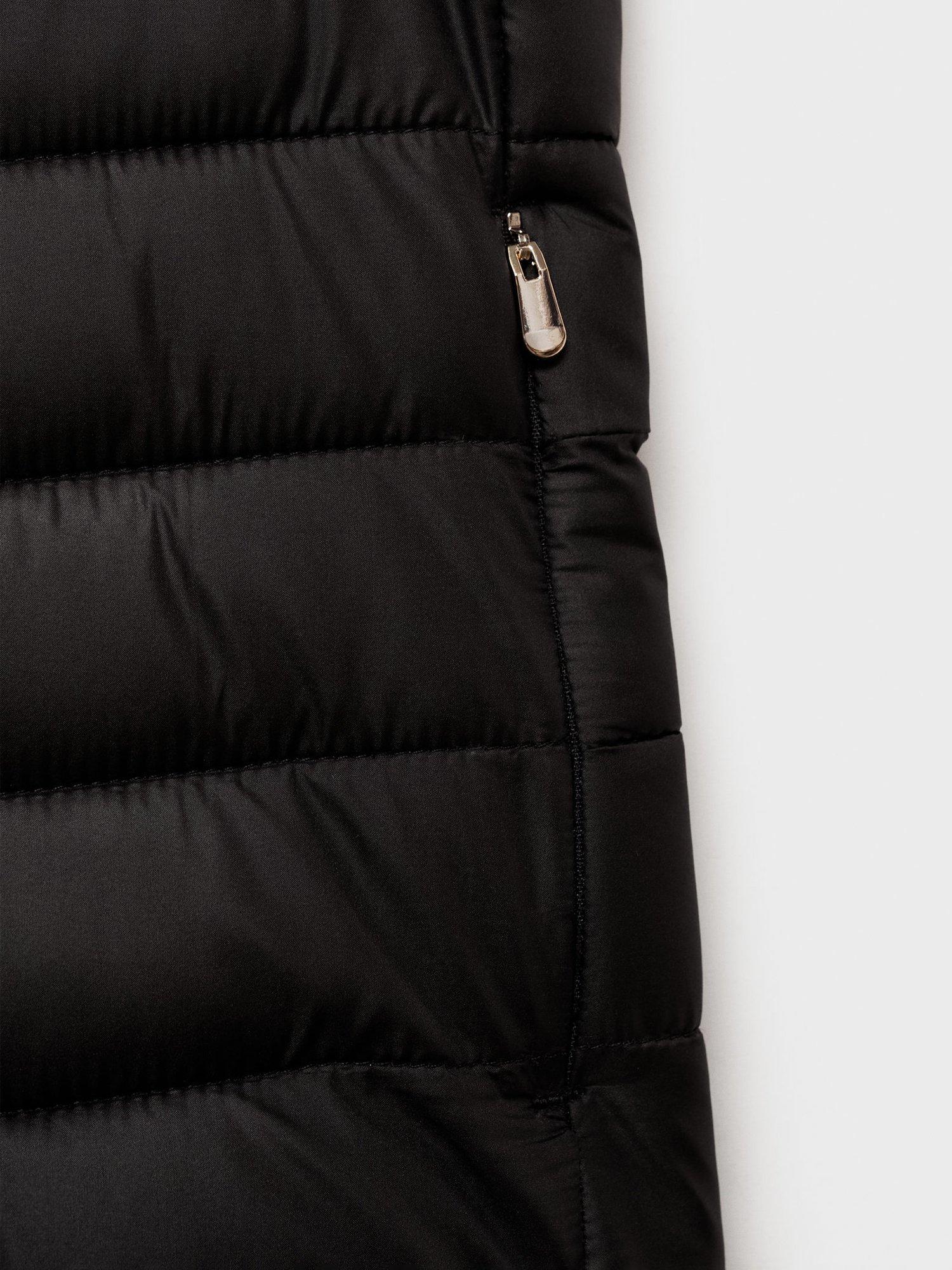 Product image 5 of 7, which shows Mango Blanvest Water Repellent Quilted Gilet, Black, 4XL