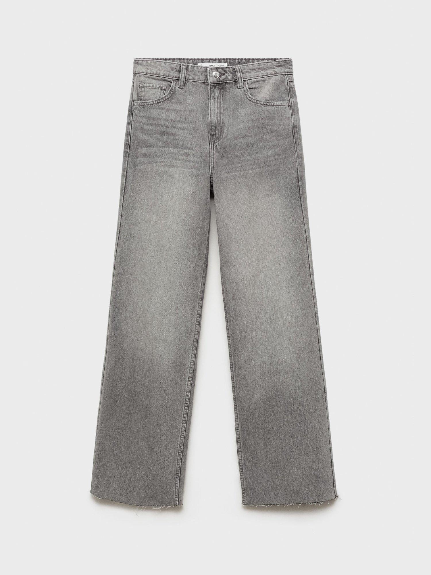 Product image 2 of 6, which shows Mango Danila Wide Leg Jeans, Dark Grey, 10