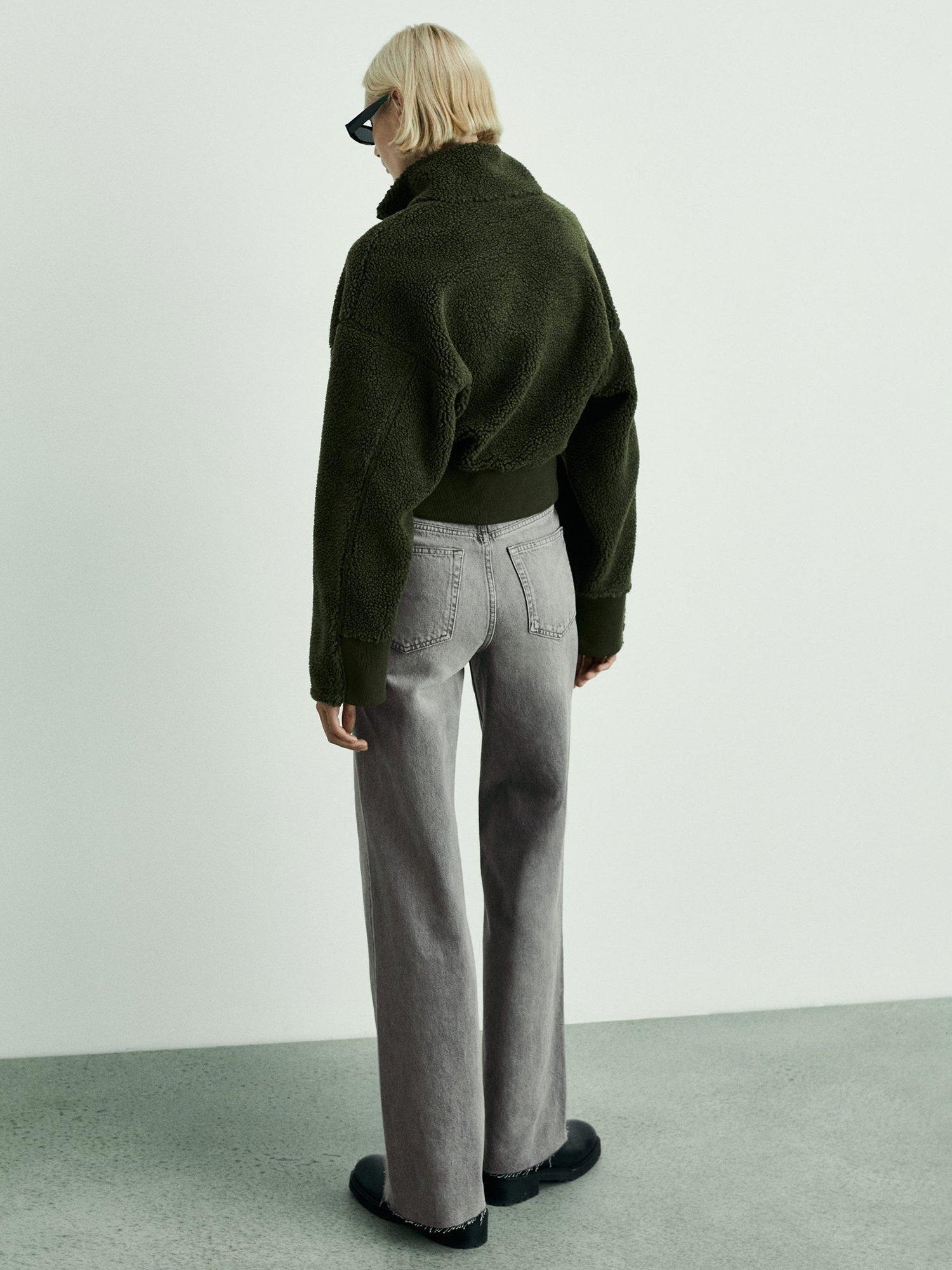 Product image 3 of 6, which shows Mango Danila Wide Leg Jeans, Dark Grey, 10