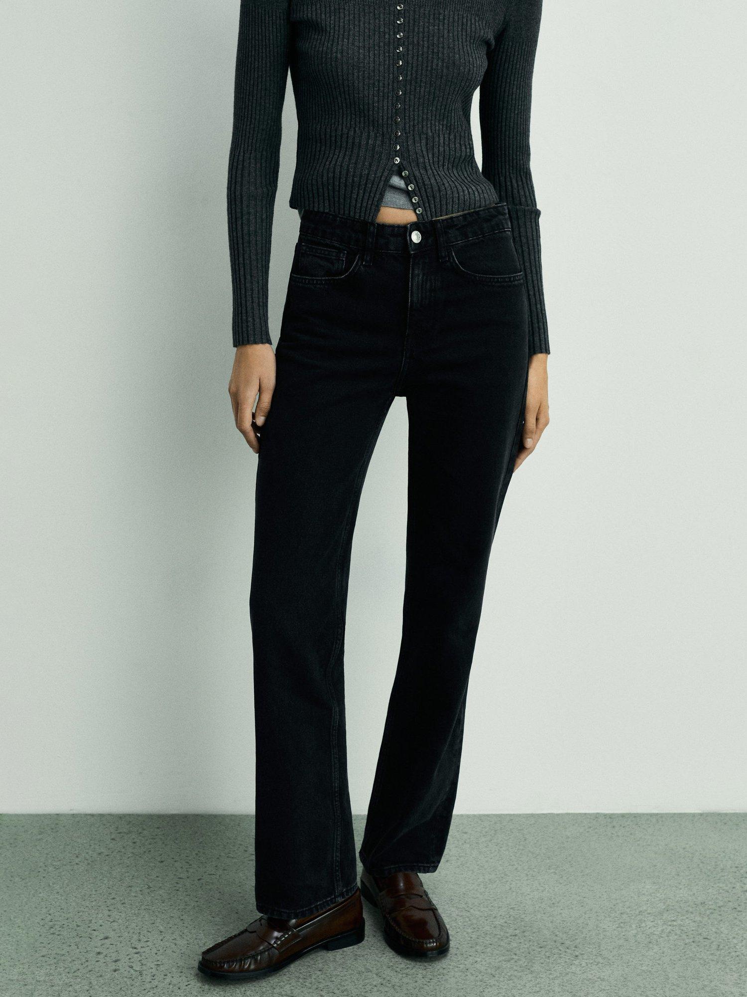 Product image 1 of 8, which shows Mango Matilda Straight Jeans, Open Grey, 4