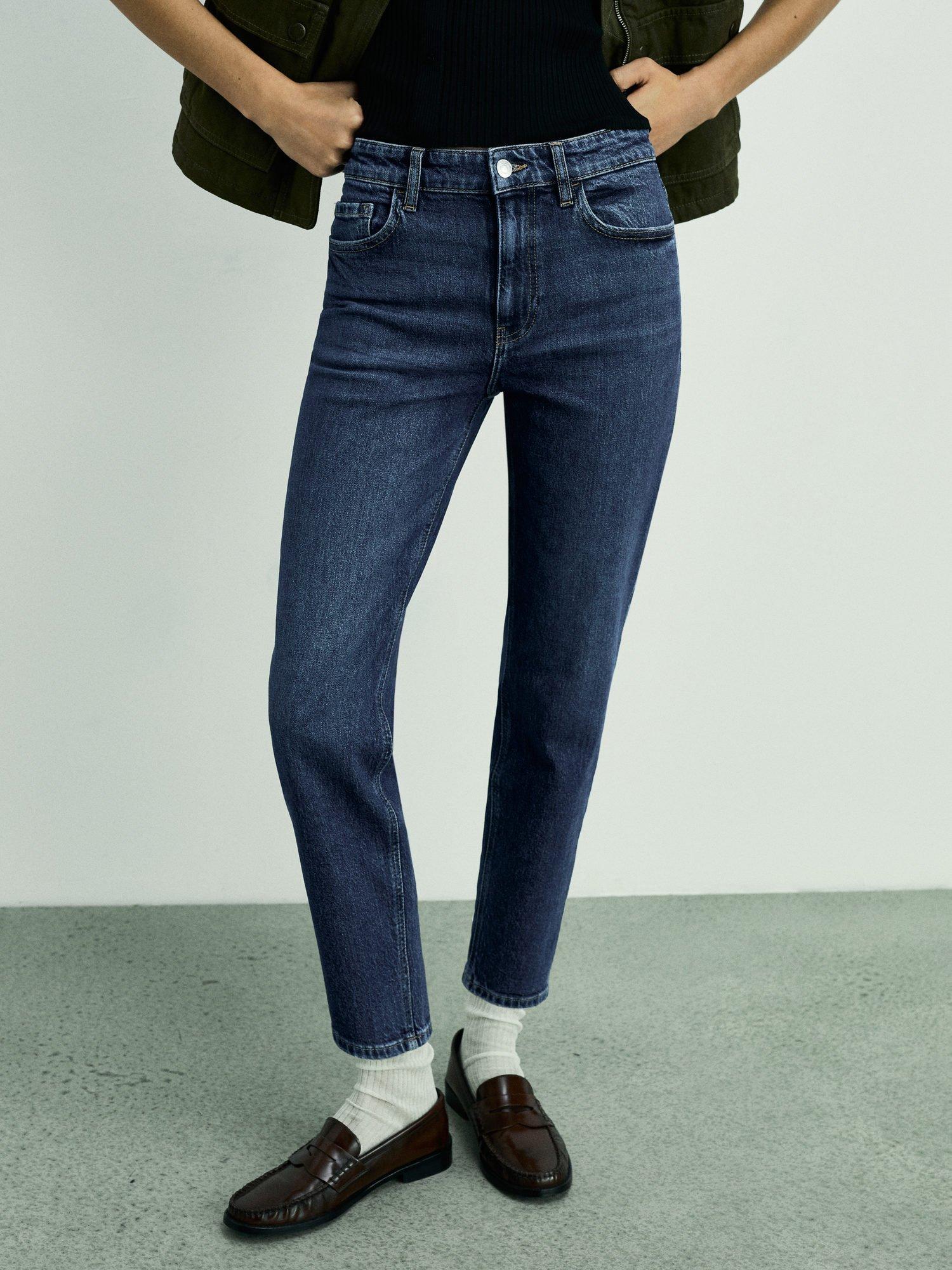 Mango New Mom Jeans, Navy