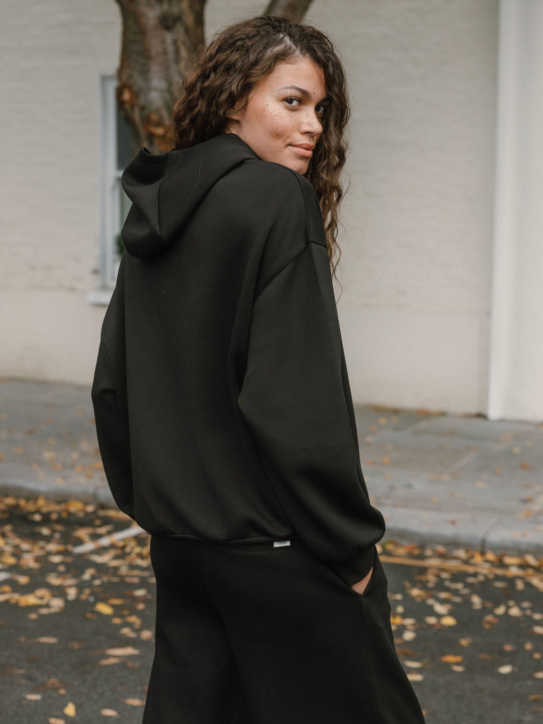 Product image 4 of 6, which shows Chelsea Peers Scuba Logo Hoodie, Black, 18