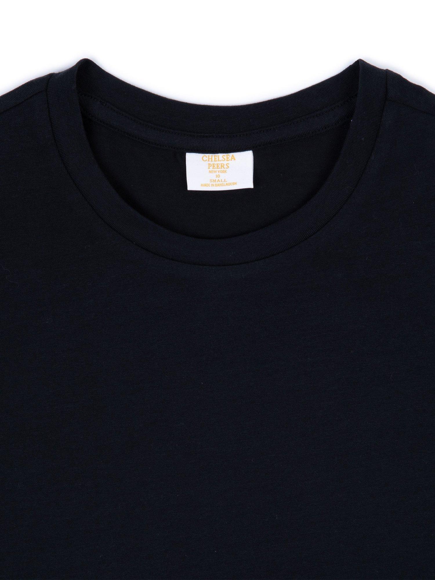 Product image 3 of 3, which shows Chelsea Peers Mini Logo Organic Cotton Rich T-Shirt, Black, 18
