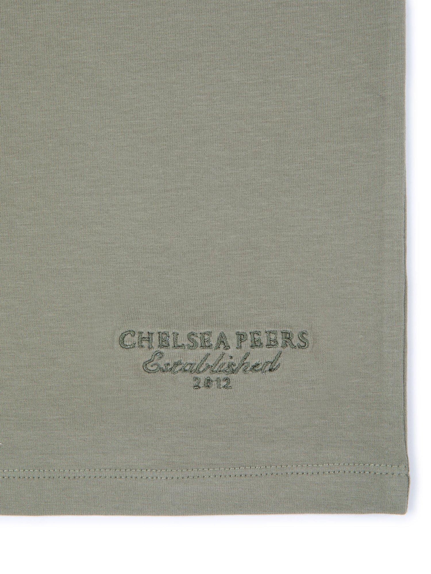 Product image 4 of 4, which shows Chelsea Peers Mini Logo Organic Cotton Rich T-Shirt, Green, 6