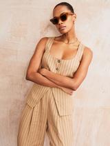 Reiss New York Botanical Gardens Dorethea Linen Mini Dress