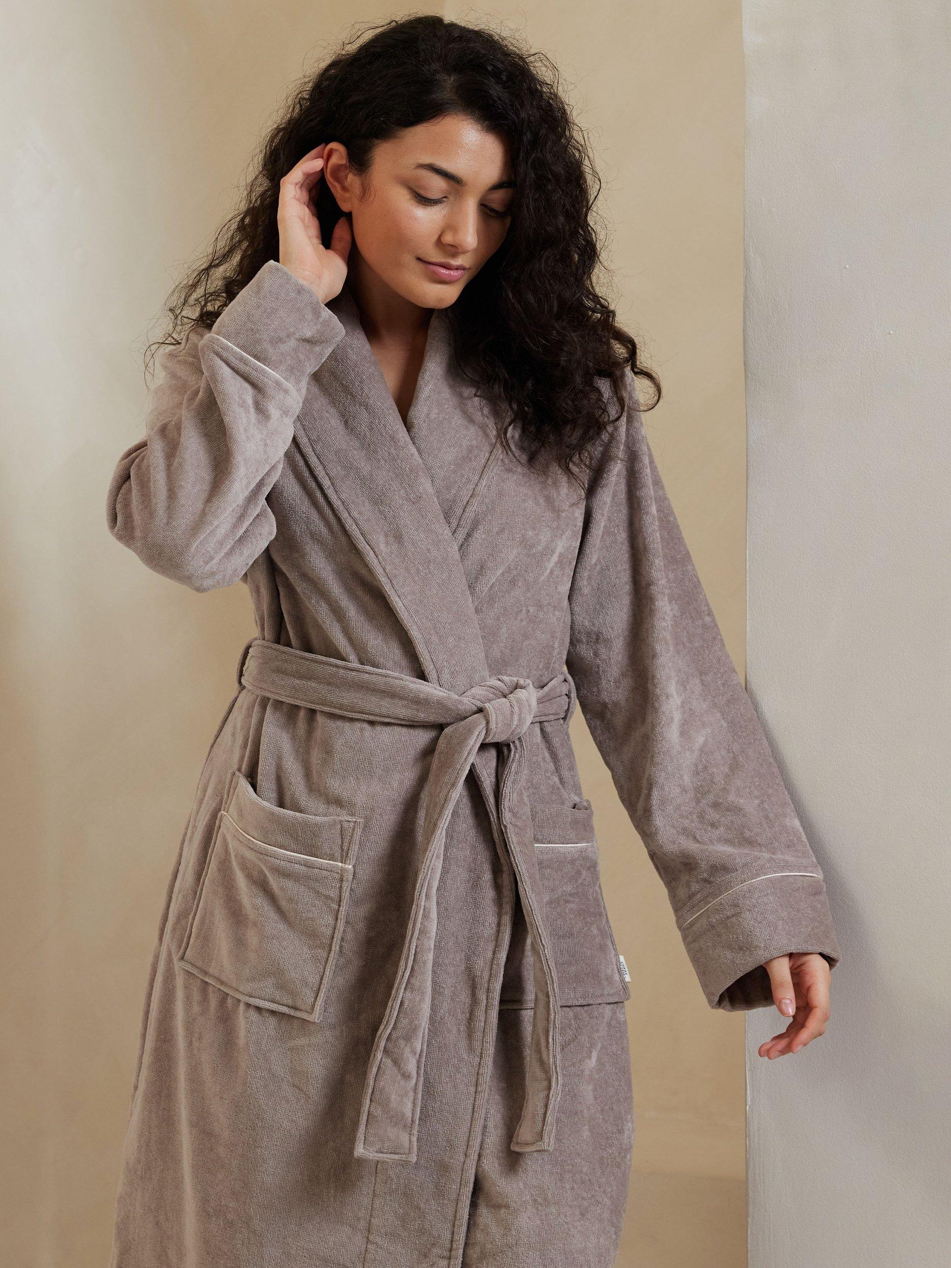 Product image 5 of 5, which shows Chelsea Peers Towelling Dressing Gown, Camel, 6-8